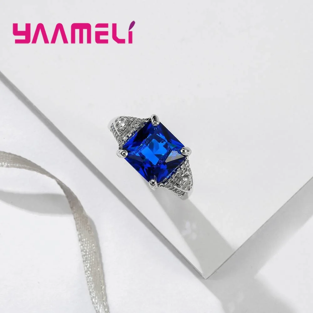 Новинка новейший Классический дизайн кольцо на палец выложенное морским синим