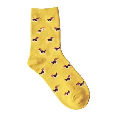 Yellow dachshund Взрослый Размеры милашка sox животных Носки Колбаса Собака Такса, щенок для щенков-питомцев, розничная и продажи, зоопарк похожи на sukat - Цвет: Yellow dachshund