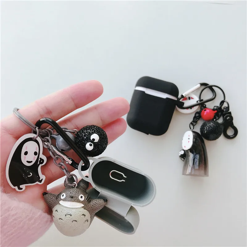 Тоторо Безликий мужской кулон декоративные Bluetooth беспроводной наушники чехол для Apple Airpods 2 зарядки коробка Защитная крышка