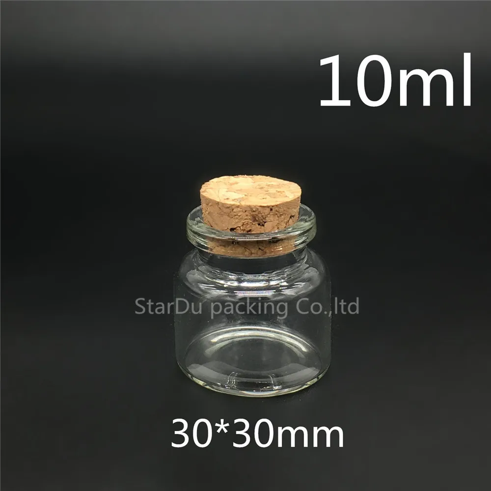 

10ml 30*30mm Wishing Glass Bottle With Cork ,High-quality 10cc Glass Vials Display Bottle Wholesale