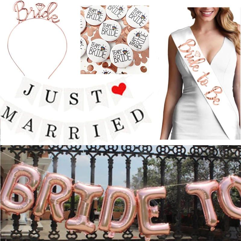 Красивые аксессуары для волос из розового золота невесты воздушные шары