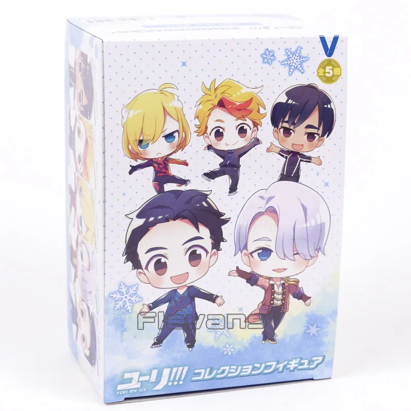 Аниме Yuri on Ice Katsuki Victor Plisetsky Phichit Kenjiro Мини фигурки из ПВХ игрушки 6 шт./компл. 5