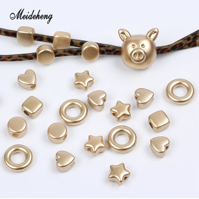 Акриловые золотистые бусины соски для самостоятельного изготовления ювелирных