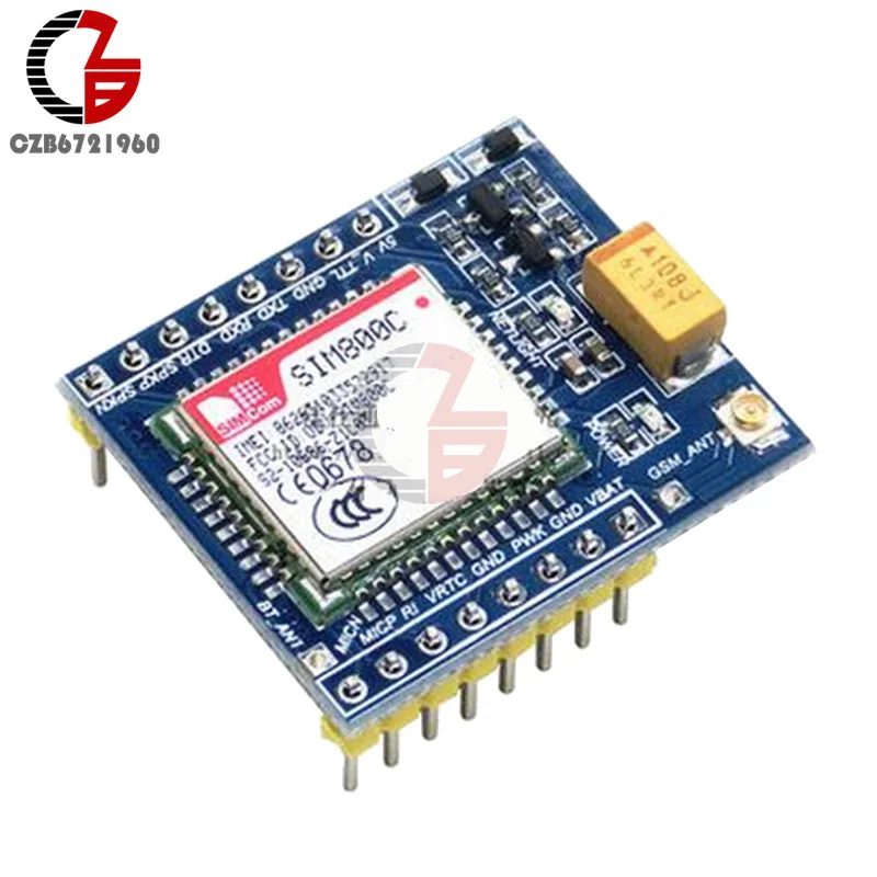 SIM800C GSM GPRS модуль 5 В/3 3 в TTL макетная плата IPEX с Bluetooth и TTS для Arduino STM32 C51 | Инструменты