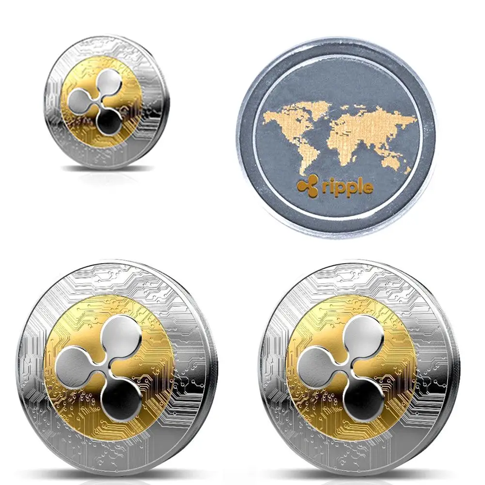 1 шт. гофрированная монета XRP CRYPTO памятная пульсация круглые коллекторы