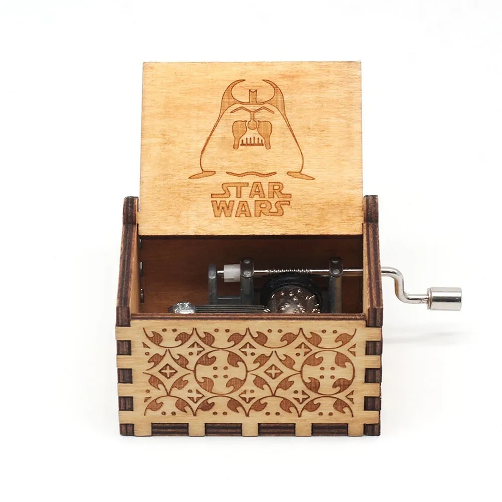 Star War VIP деревянная ручная музыкальная шкатулка Игра престолов подарок на день рождения детский подарок Рождественский подарок - Цвет: Star War