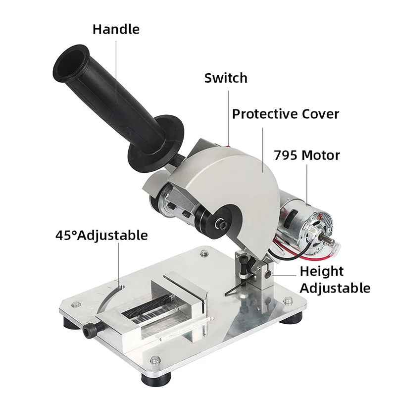 

DIY Drill Micro Cutting Machine Mini Small Aluminum Alloy Table Saw Cutting Aluminum Machine Stainless Steel Copper Electric Saw