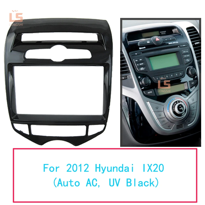 Автомобильная радиоустановка 173*98 мм УФ черная 2 Din для 2012 Hyundai IX20 с автоматическим