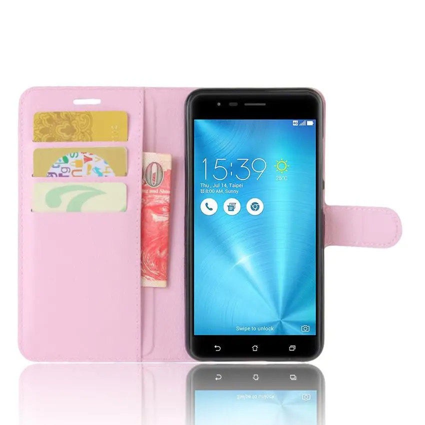 Роскошный чехол s для Asus Zenfone 3 Zoom ZE553KL, кошелек из искусственной кожи, чехол для телефона, чехол s для Asus ZE553KL, чехол, откидная задняя крышка