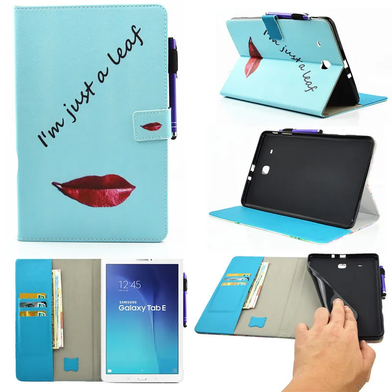 Чехол для Samsung Galaxy Tab E 9 6 чехол-подставка из искусственной кожи 3D-принтера T560 T561