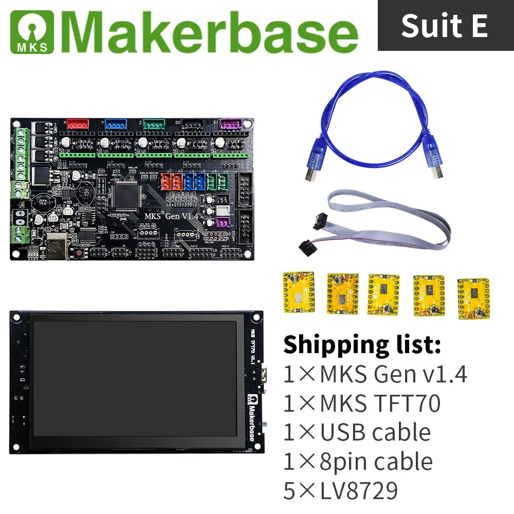 MKS Gen v1.4 и MKS TFT70 наборы для 3d принтеров, разработанные Makerbase