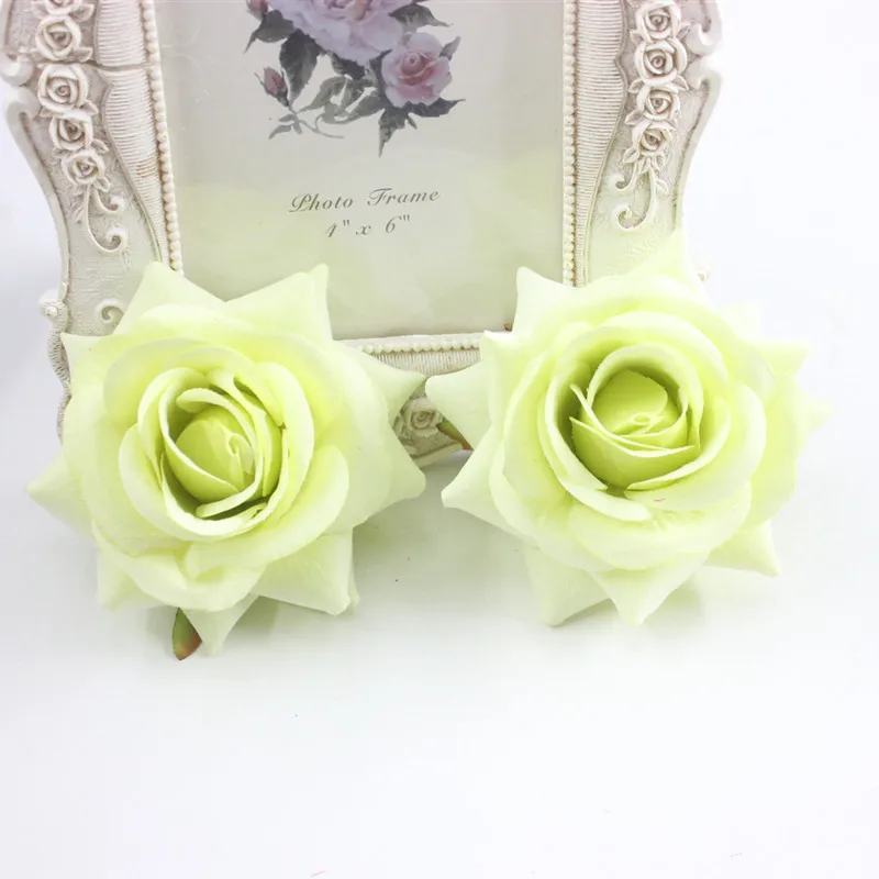 6 шт. simulacao big borda rosas DE tecido DE Seda com flores Nenhum sapatos DE sapatos chapeus do casamento 8 см