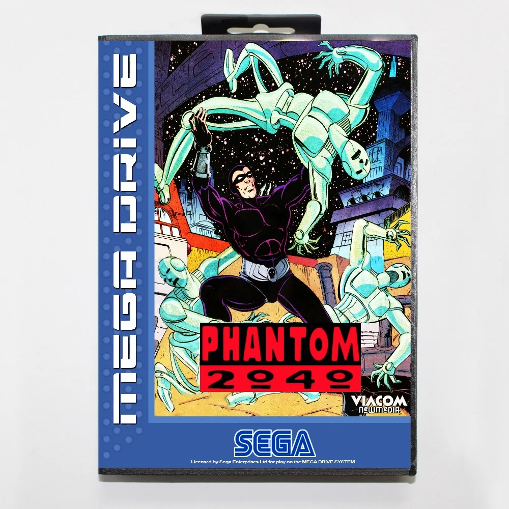 Phantom 2040 16 бит SEGA MD карточная игра с коробку для Sega игры Mega Drive Genesis | Электроника