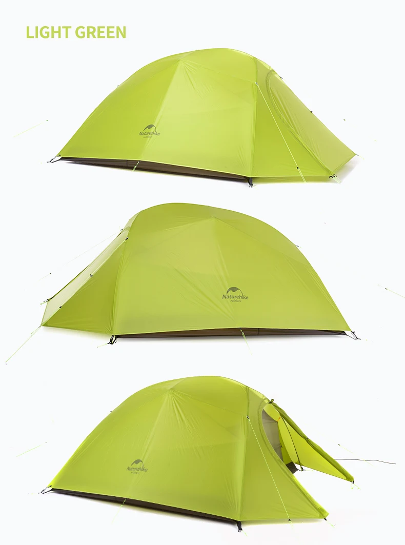 Naturehike Cloud Up 3 серии Открытый Сверхлегкий туристический тент Профессиональный Двухслойный 3 человек походный туристический тент