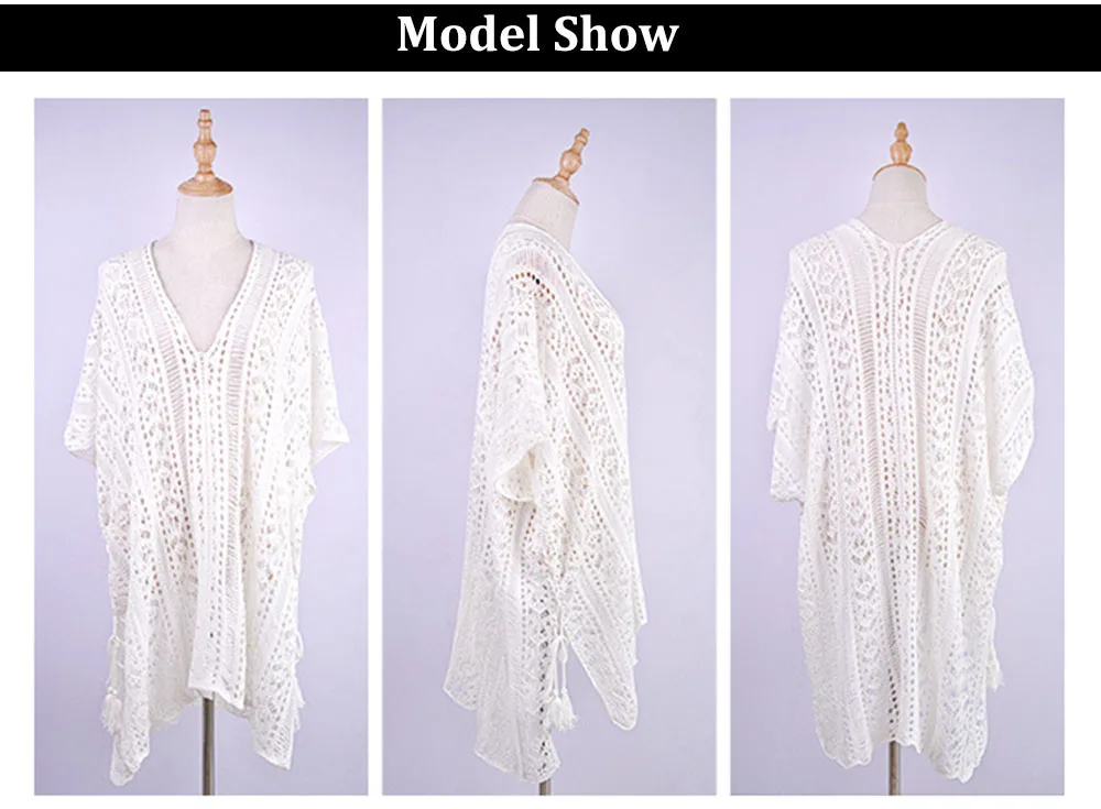 RXRXCOCO пляж прикрыть бикини Крючком Knitt одноцветное пляжная одежда купальник Cover Up Для женщин сексуальная прозрачная пляжное платье парео