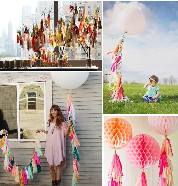 Тканевая Бумажная гирлянда с кисточками баннеры для свадебного украшения