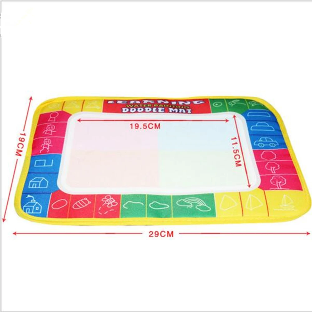 Free shipping 29X19cm 4 color Water Drawing Toys Mat Aquadoodle Mat&amp1 Magic Pen/Water board/baby play mat pen | Игрушки и хобби