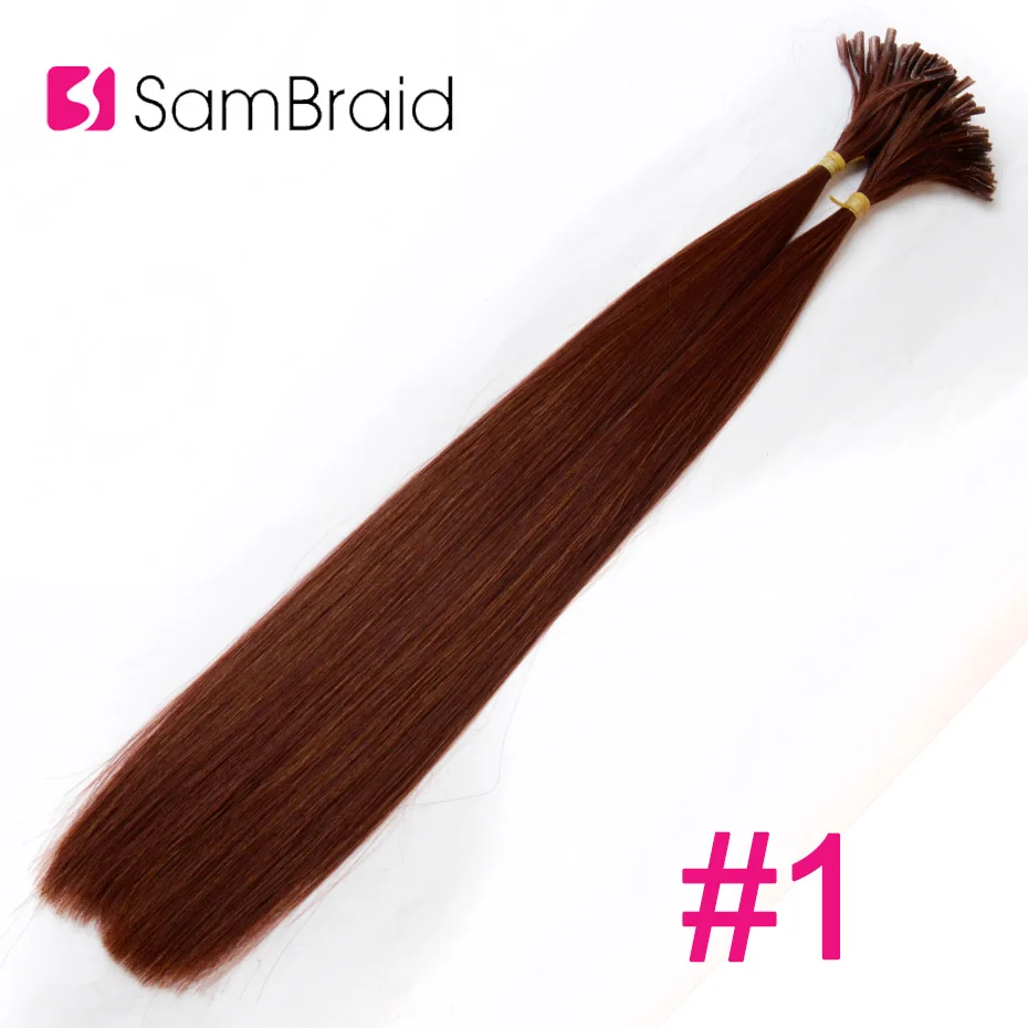 Sambraid прямо, 22 дюйма, вязанные крючком косички из волос для наращивания 100 шт./упак. фабричного производства синтетические косички, накладные волосы на заколке для Для женщин - Цвет: 1