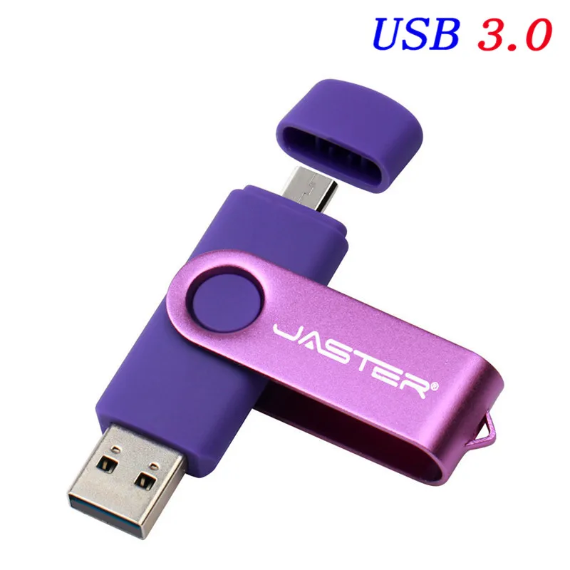 Purple JASTER флеш-накопитель USB 3,0 8 ГБ 16 ГБ 32 ГБ Флешка Meta OTG USB 2,0 флэш-накопитель Внешняя память для смартфона - Цвет: Purple