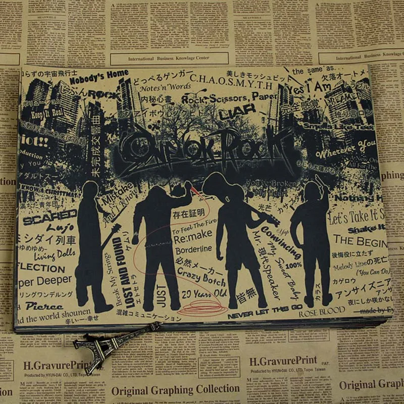 COSY MOMENT ONE OK ROCK Janpanese Rock Band ВИНТАЖНЫЙ ПЛАКАТ Ретро украшение дома кафе настенная декоративная живопись постер QT374 - Цвет: Зеленый