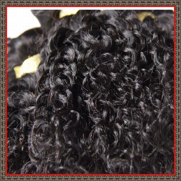 3 шт./лот 100% человеческие волосы сотка необработанные девственница вьющиеся