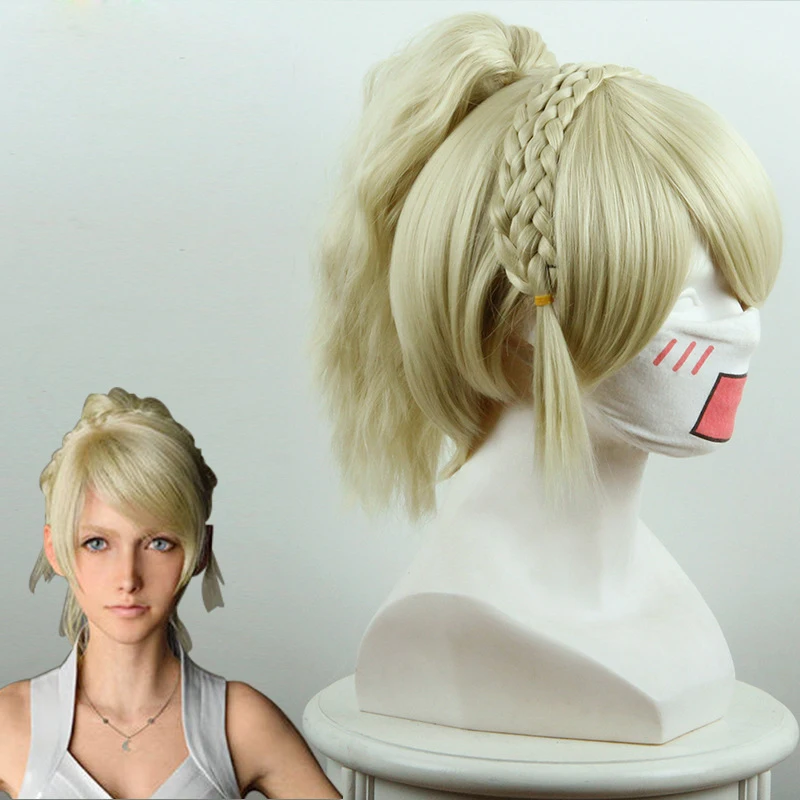 Final Fantasy XV Lunafrena Nox Fleuret косплей парик 30 см длинные прямые синтетические волосы