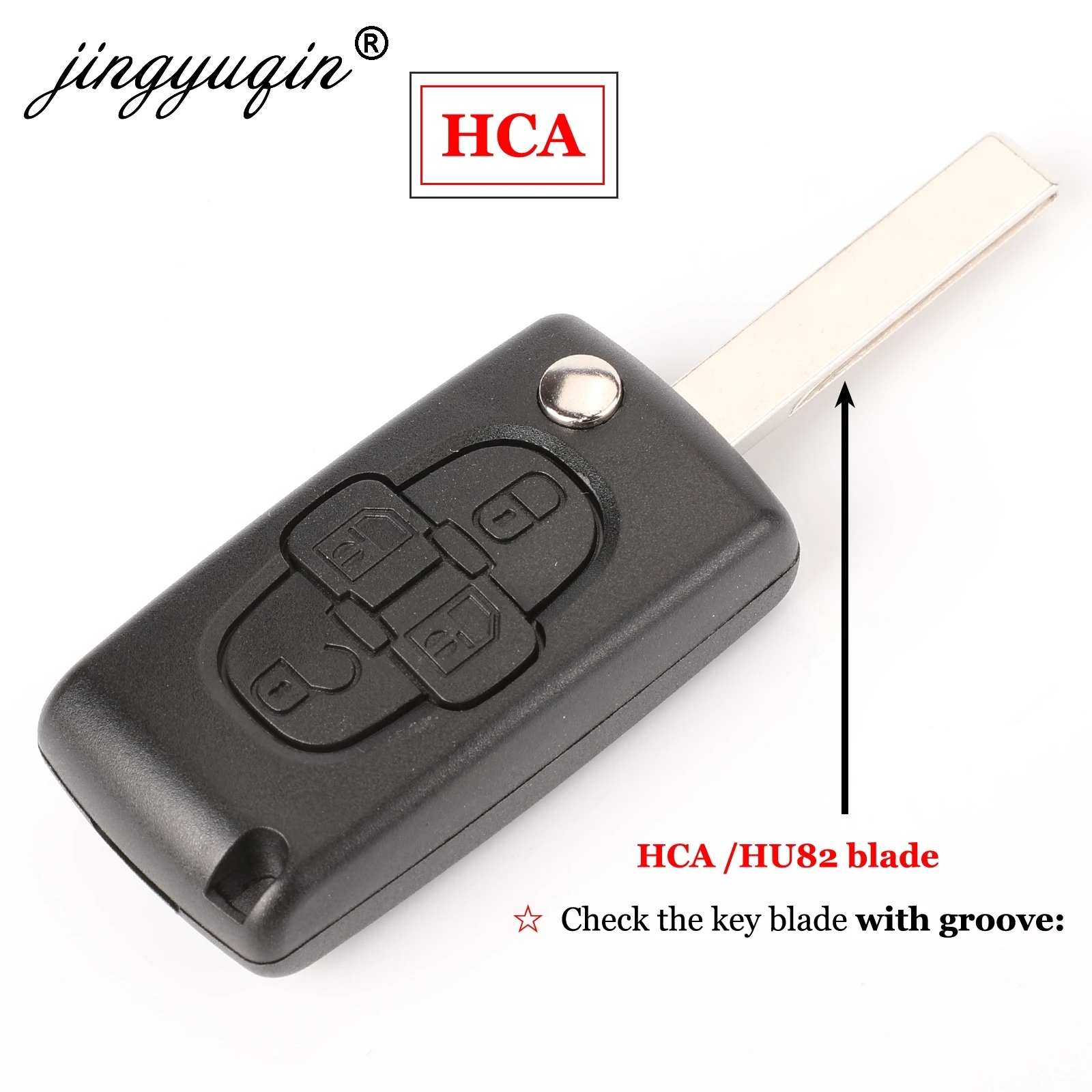 Чехол брелок jingyuqin для Peugeot 1007 Citroen C8 Uncut VA2 Hu82 Blade CE0523 4 кнопки|Ключ от авто| |