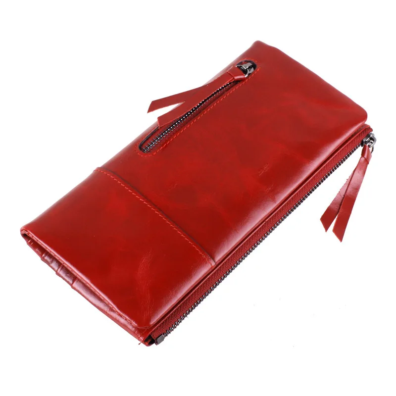 Лидер продаж Разделение кожаный кошелек брендовый женский бумажник ретро для