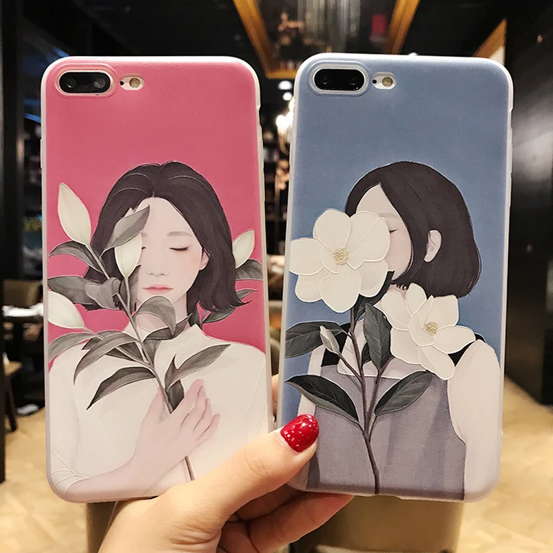 Красивый модный Мягкий чехол из ТПУ для iphone8 7 6 6S PLUS X 5 SE |