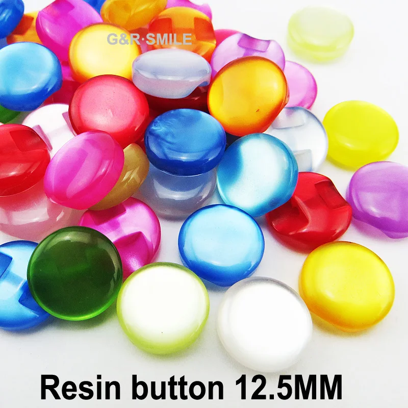 

50PCS Transparent RESIN Buttons 12.5MM Coat Boots Sewing Clothes Accessory Pearl High Quantity Garment Fit Fruit R-073
