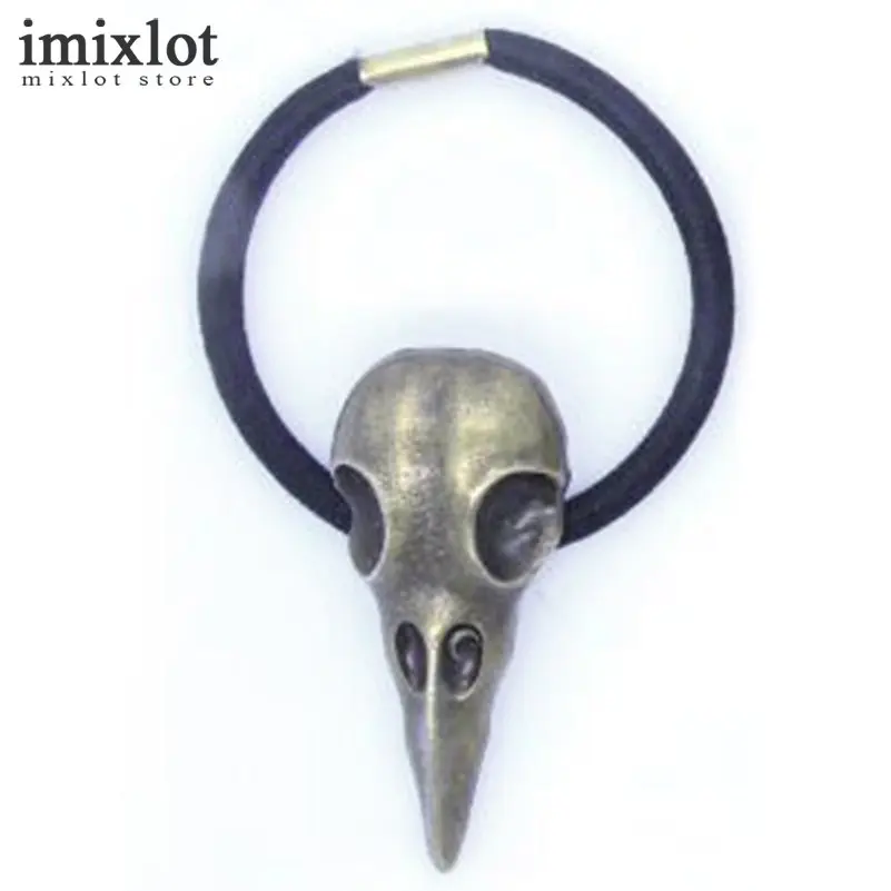 Imixlot 5 цветов резинка для волос в готичном стиле металл Ворон виде черепа Модные