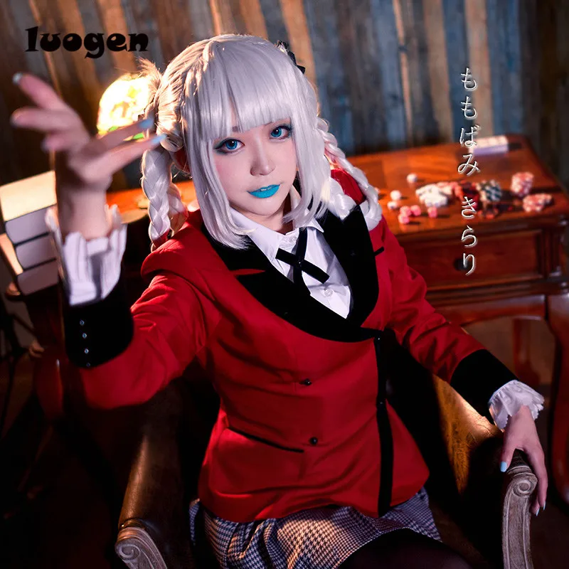 Аниме Kakegurui Костюмы для косплея Kirari Momobami школьная форма JK Sailor Mavy футболка с