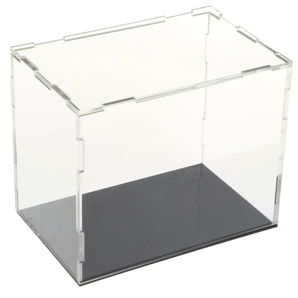 13.5x8.5x11cm Прозрачный акриловый пылезащитный чехол MagiDeal с черной основой для моделей автомобилей, аниме-фигурки - Цвет: 13.5x8.5x11cm