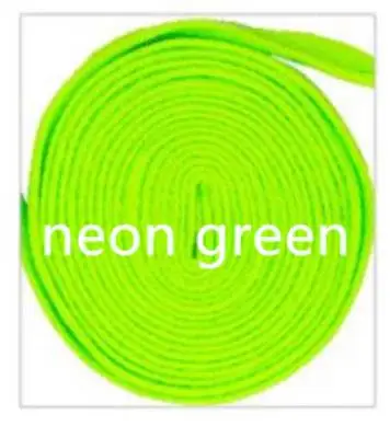 3 Pairs Neon green EID/3 пары; 100 см; высокое качество; полиэстер; модная спортивная повседневная обувь; однотонные кружевные шнурки на плоской подошве; Cordones Zapatilla; 15 цветов; шнурки - Цвет: 3 Pairs Neon green