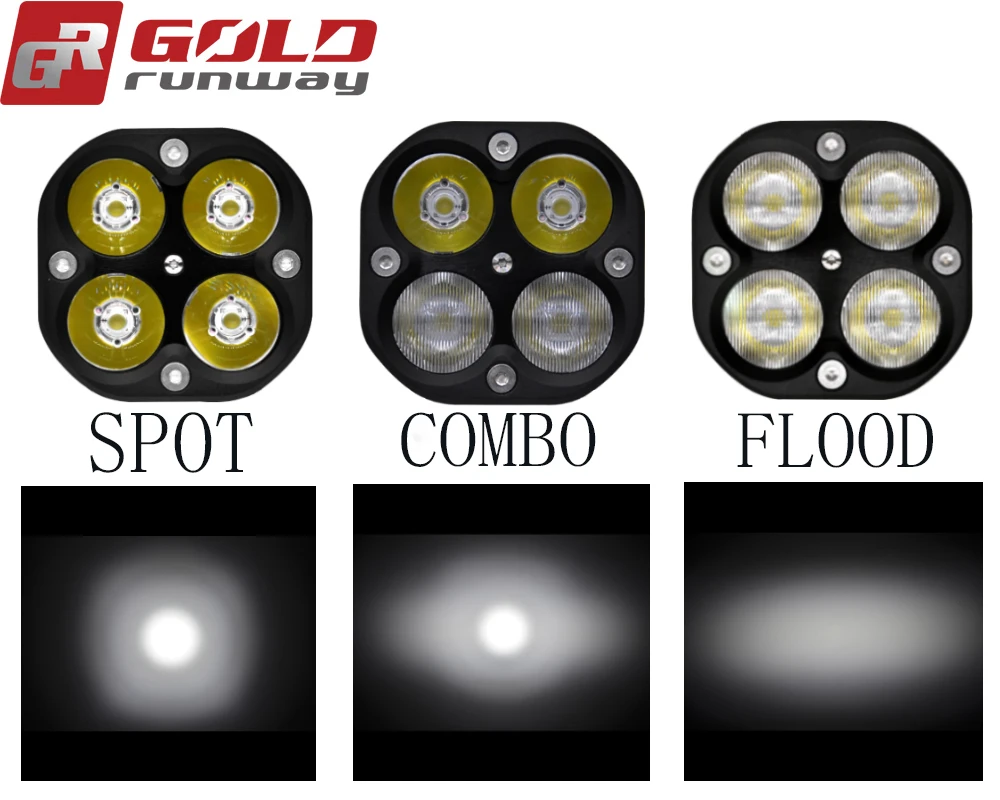 Goldrunway мотоцикл Точечный светильник головной светильник фары GR-X4 XPL 40 Вт Led супер светильник Dc12V Универсальный Мотокросс вспомогательный светильник