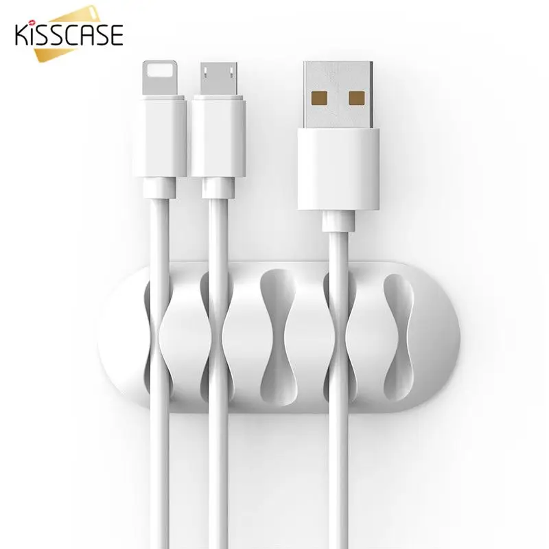 KISSCASE защитный кабель зажимы органайзера держатель для зарядки намотки кабеля de