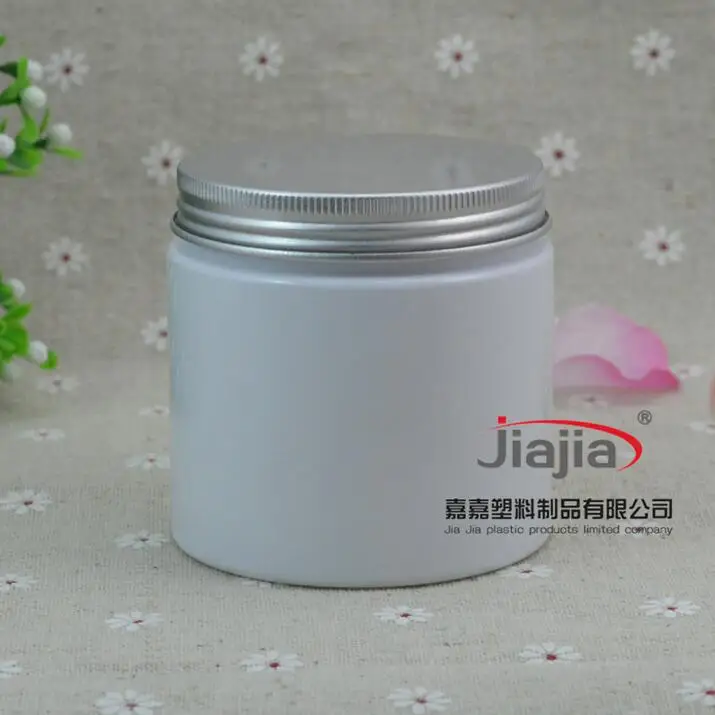 Free shipping: 200g white PET Can PET Food storage can,200ml Plastic Food Container Cream Jar with silver aluminum lid