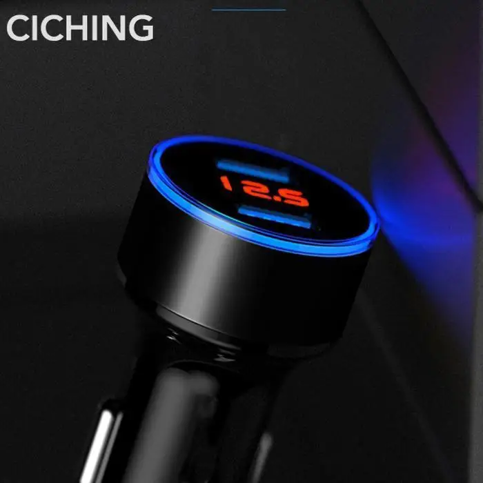 Автомобильный Стайлинг LED дисплей Dual USB Автомобильное зарядное устройство для BMW