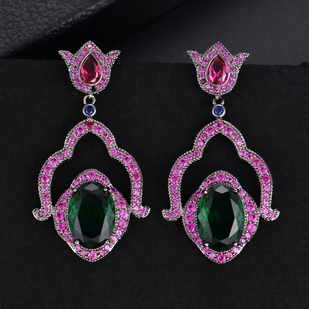 Женские серьги-подвески с кристаллами в форме капли | Украшения и аксессуары