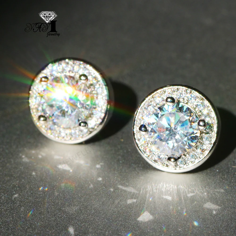 Ювелирные изделия YaYI Мода Принцесса 5.9CT серебро белый циркон Цвет Длинные серьги