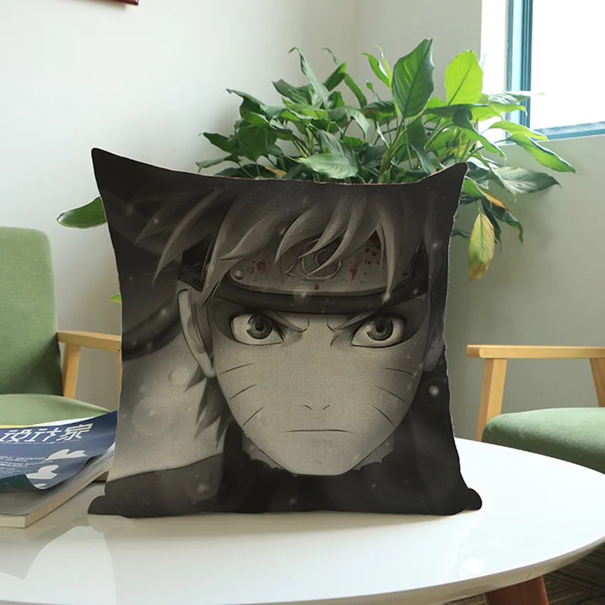 Подушка-чехол для подушки Naruto Anime Manga с бесплатной доставкой, размером 45*45 см для дивана, кресла или постельного белья.
