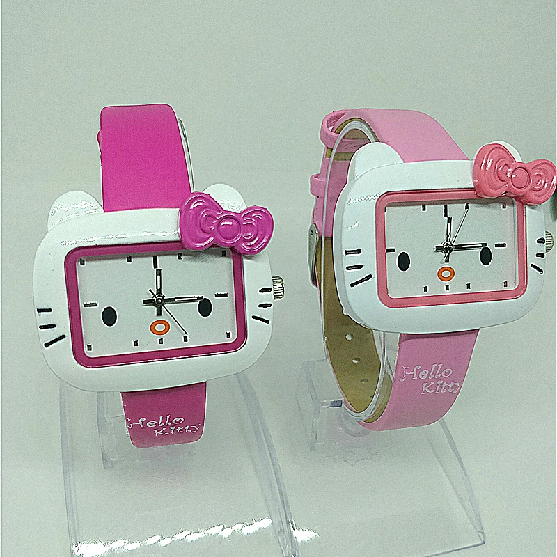 Милые модные женские часы KT cat в Корейском стиле Детские с рисунком Hello Kitty Часы