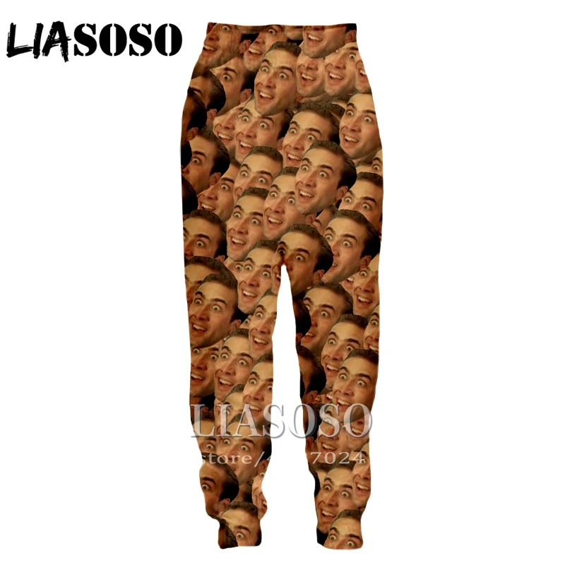 1 LIASOSO, 3d принт, для мужчин и женщин, мультфильм Николя, клетка, полная длина, тренировочные штаны, зимние штаны, аниме, милые, повседневные, забавные,, брюки E234 - Цвет: 1