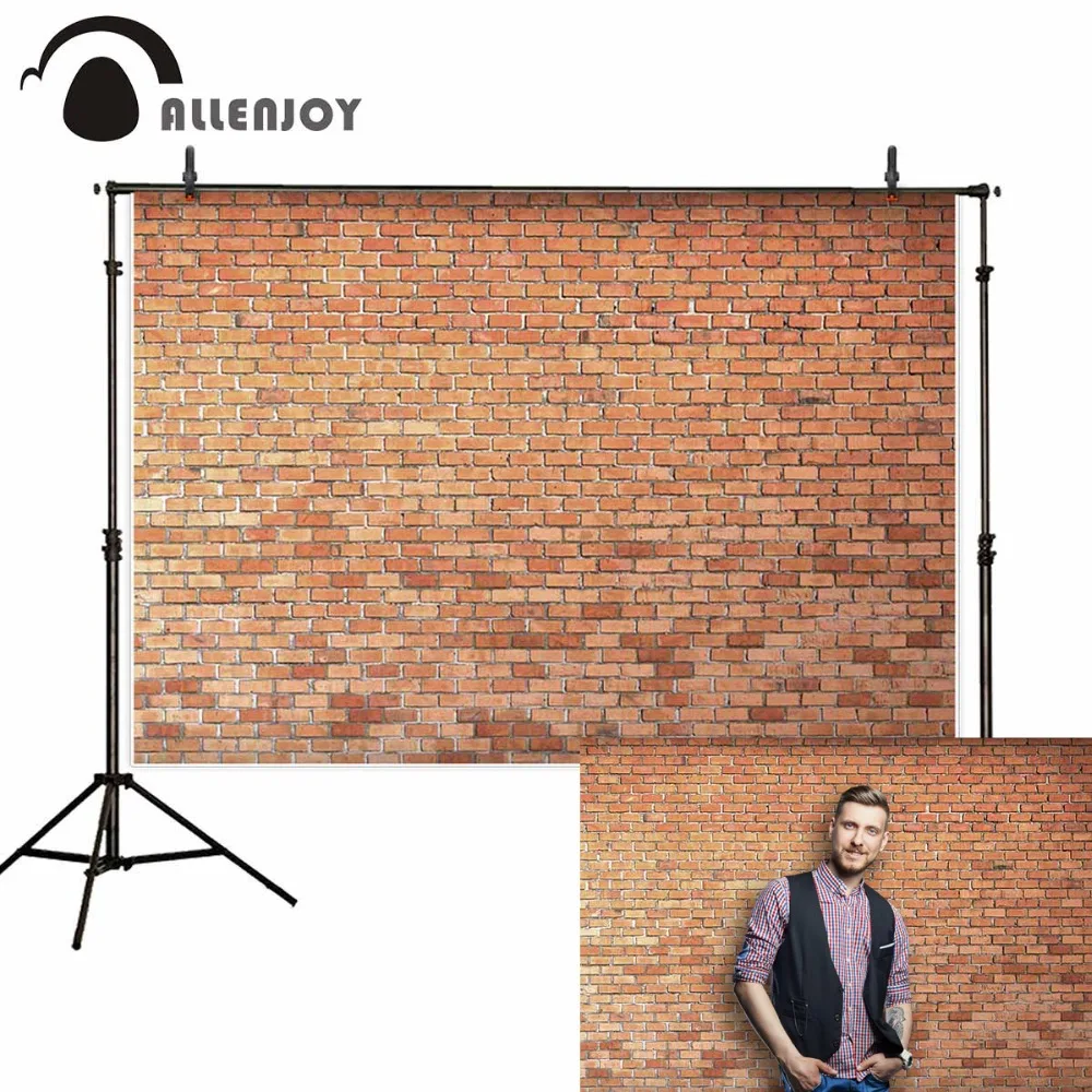 Allenjoy фон с белой кирпичной стеной коричневого цвета Оригинальный ребенок