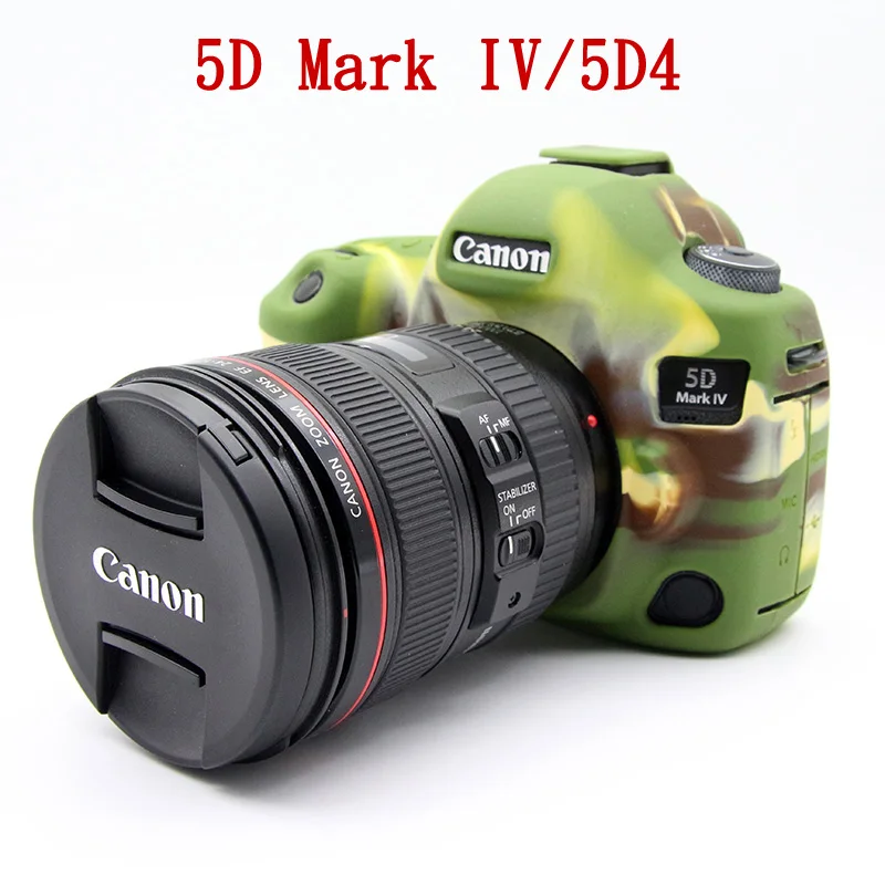 5DMarkIV 5D4 Army Мягкие сумки для камеры силиконовый резиновый гибкий чехол для Canon EOS 5D4 5D Mark IV 6D2 8D 7D 200D 6D Mark II защитный чехол - Цвет: 5DMarkIV 5D4 Army