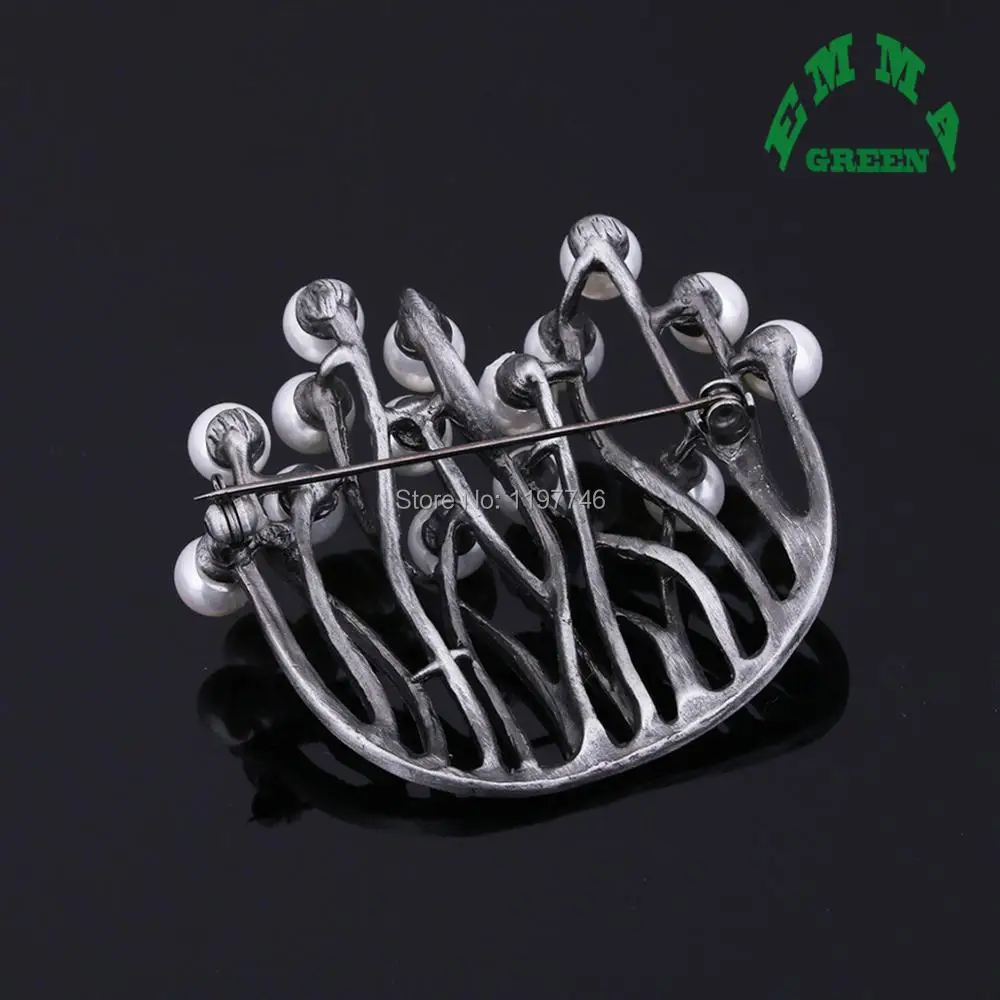 Женская Брошь кораллового цвета с искусственным жемчугом|brooches for women|pearl broochpearl