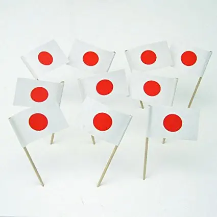 

500 Pcs Packed Japanese Toothpick Flags Paper Food Picks Dinner Cupcake Decoration Fruit Cocktail Wood Sticks For Party