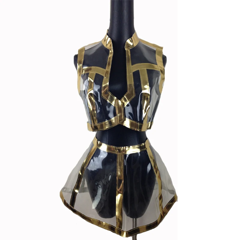 Женские модные костюмы диджея сексуальный женский певец прозрачный стиль костюм