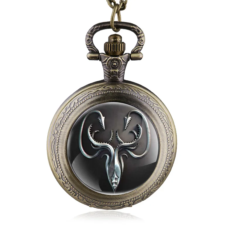 Винтажные кварцевые карманные часы Greyjoy ожерелье с подвеской подарок для