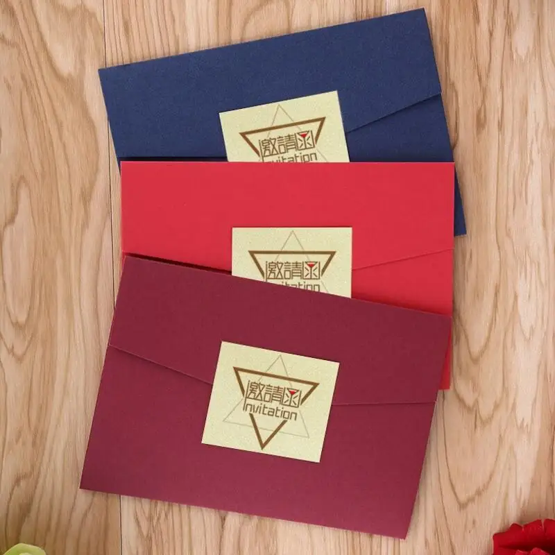 

20pcs/lot High-end Business Meeting Invitation Card Envelopes Elegant Wedding Cardfs Decoration Opening Event Invitation